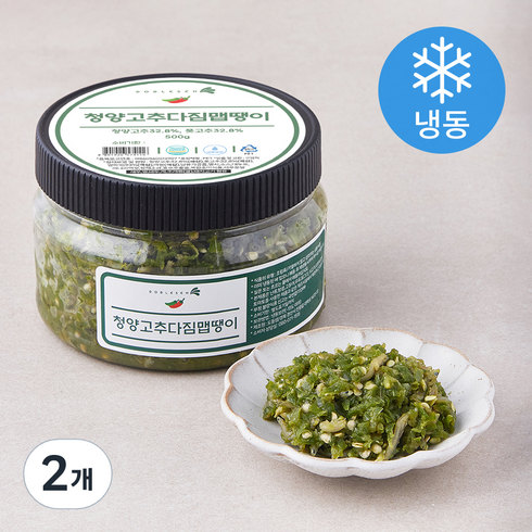 도들샘 청양고추다짐 맵땡이 (냉동), 500g, 2개