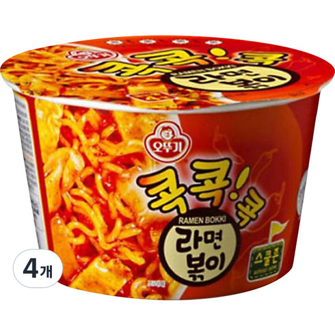 오뚜기 콕콕콕 라면볶이 큰컵, 4개