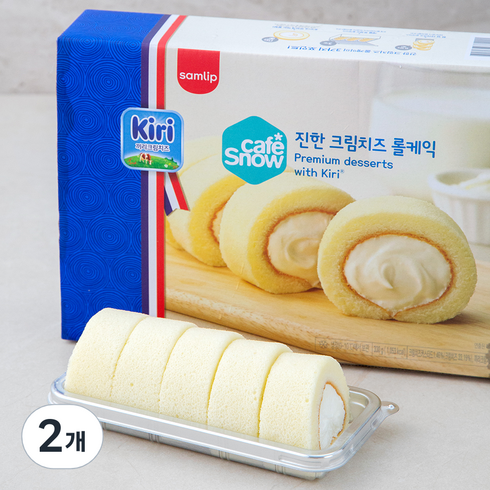 신키네도 슈퍼스타 롤케익 하프 3종 6개 - 삼립 끼리 진한 크림치즈 롤케익, 330g, 2개