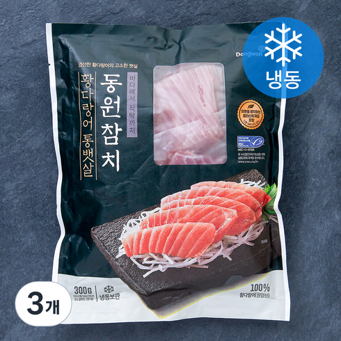 동원 참치 황다랑어 통뱃살 (냉동), 300g, 3개