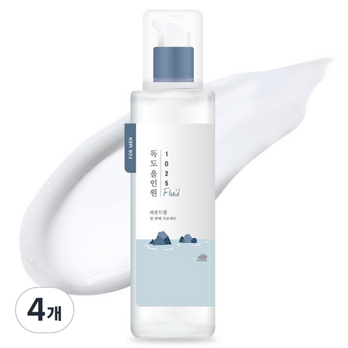 라운드랩 포 맨 1025 독도 올인원 플루이드, 200ml, 4개