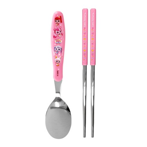 르번 알쏭달쏭 캐치티니핑 베이직 수저 세트, 혼합색상, 스푼 + 젓가락