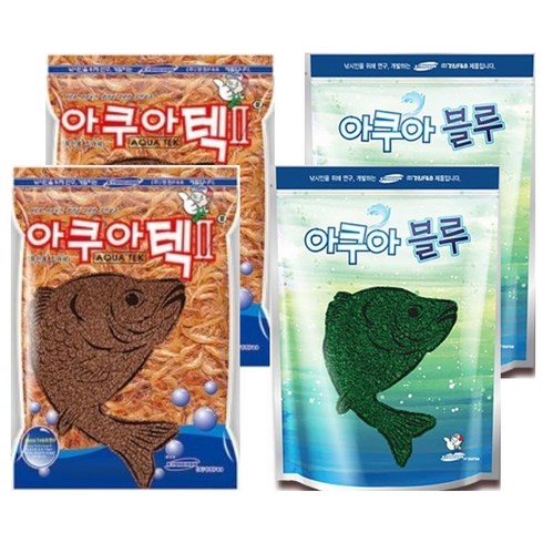 경원산업 아쿠아 베스트 커플3 떡밥 세트 텍2 2p + 블루 2p, 1세트