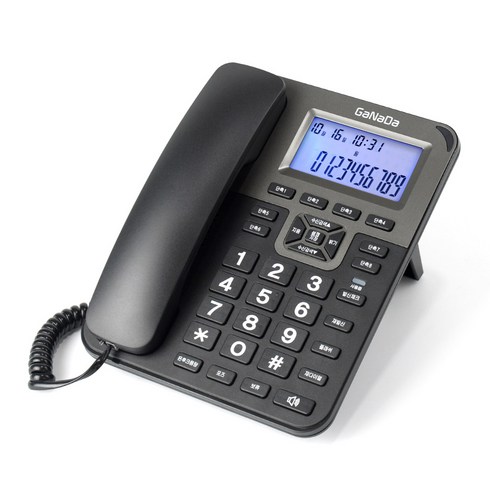 유선전화기판매 - iTEK 발신자 표시 스탠드형 유선 전화기, GND-600(블랙)
