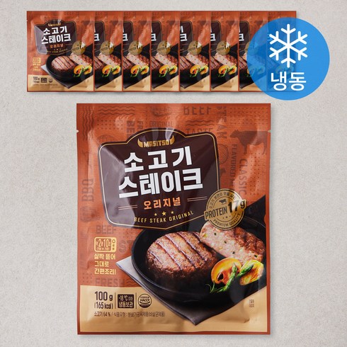 맛있소 소고기 스테이크 오리지널 (냉동), 100g, 9개