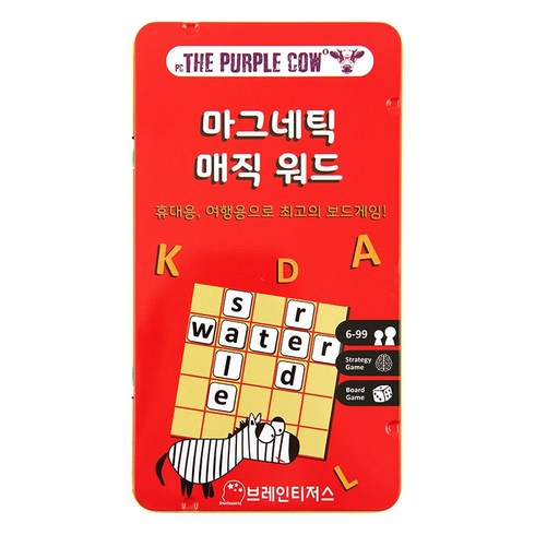 브레인티저스 퍼플카우 자석 매직워드 보드게임, 혼합색상