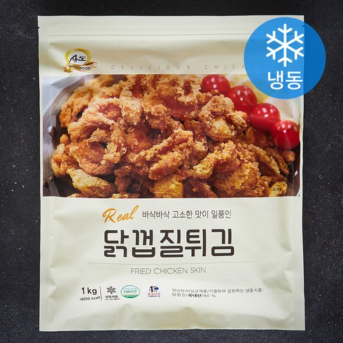 닭껍질튀김 - 닭껍질튀김 (냉동), 1kg, 1개