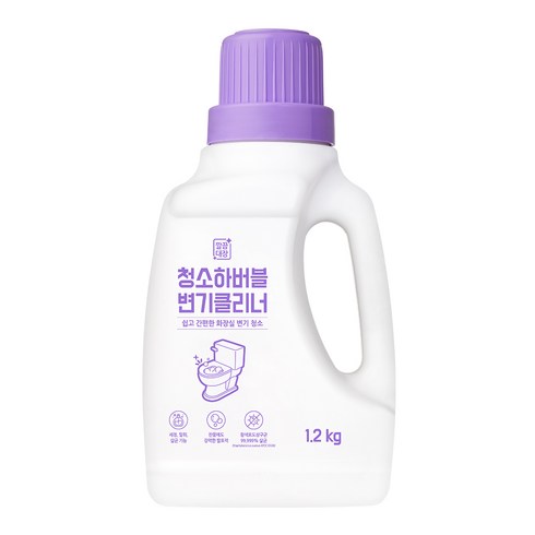 크린바바 버블왕 사용후기 - 깔끔대장 청소하버블 변기클리너, 1.2kg, 1개