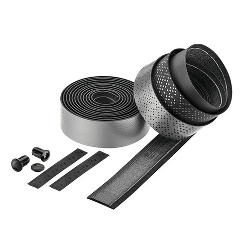 2023년 가성비 최고 시클로베이션스웨이드 - 시클로베이션 어드밴스드 레더 터치 퓨전 투톤 샤이닝 메탈릭 바 테잎 + 마감 + 플러그 엔드캡 세트, 블랙 + 사틴 실버, 2세트