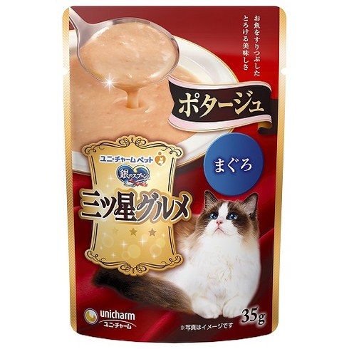긴노스푼 고양이 미쓰보시 구루메 포타쥬 간식, 35g, 1개, 참치맛