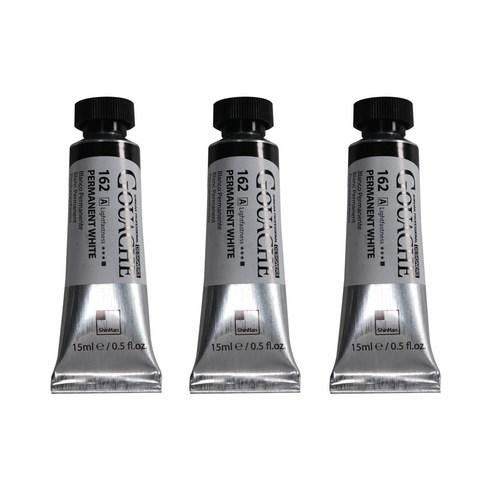 신한화구 전문가 과슈 3p 퍼머넌트 화이트 A, 15ml, 1색