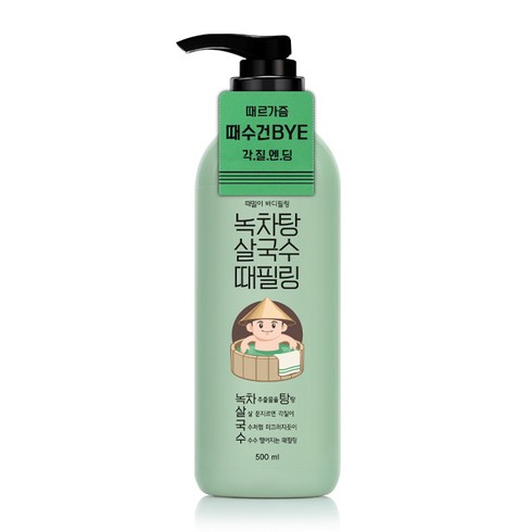 때필링 - 라끄베르 녹차탕 살국수 때밀이 바디필링, 500ml, 1개