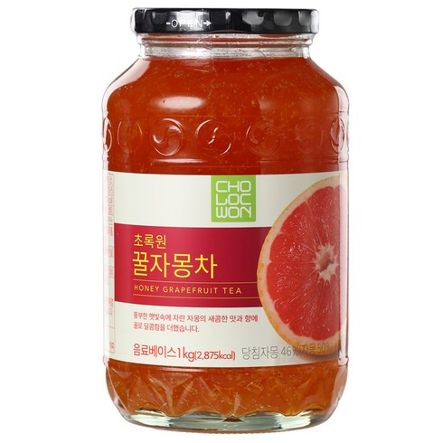 자몽청 - 초록원 꿀자몽차, 1kg, 1개