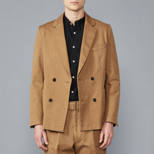 OFFICINEGENERALEMEN 남성용 코튼 긴팔자켓