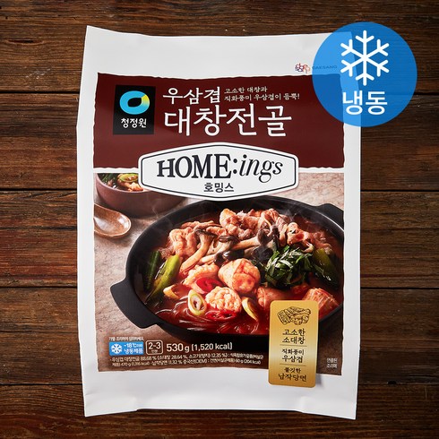 대창전골밀키트 - 대상 호밍스 우삼겹 대창전골 2~3인분 (냉동), 530g, 1개