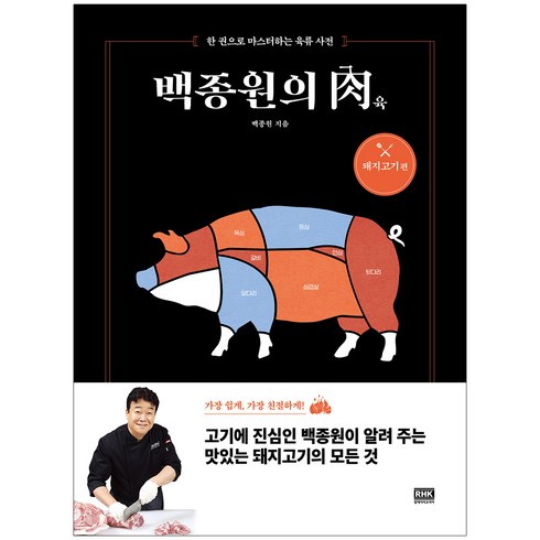 백종원책 - 백종원의 육: 돼지고기 편:한 권으로 마스터하는 육류 사전, 알에이치코리아, 백종원