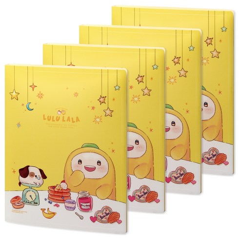 포포팬시 룰루랄라 클리어파일, 옐로우, 4개