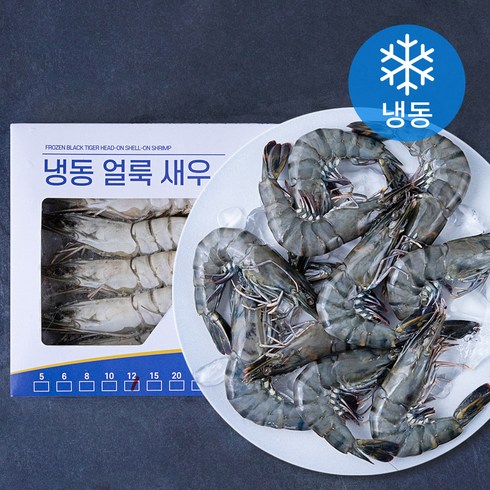 오션스글로벌 블랙타이거 얼룩 새우 (냉동), 1개, 500g(12미)