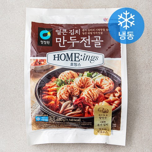 만두전골 - 대상 호밍스 얼큰김치 만두전골 (냉동), 680g, 1개