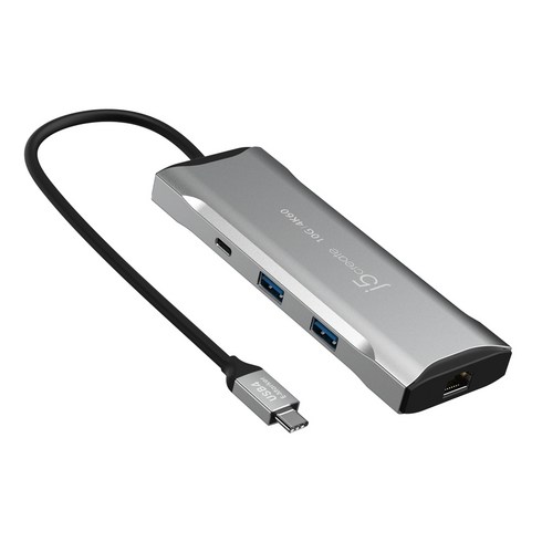 넥스트 이지넷유비쿼터스 USB4 9 in 1 C타입 멀티 어댑터 JCD393, 실버, 1개