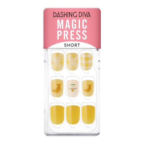 데싱디바숏 - 데싱디바 매직프레스 네일팁, 페이보릿 바나나, 1세트