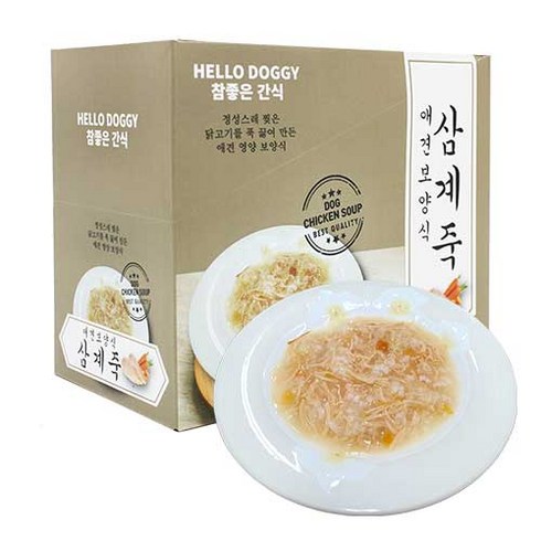 참좋은간식 삼계죽 강아지 간식 80g, 삼계맛, 10개