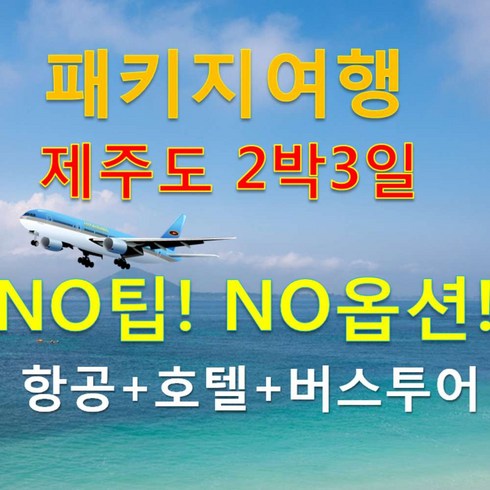 [제주] 제주도버스투어/2박3일여행패키지/전일정 노팁 노옵션/항공/숙소/여행/식사 포함