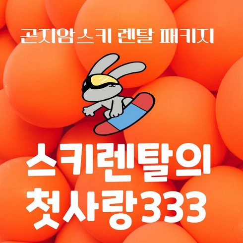 [곤지암] 곤지암스키 스키렌탈의 첫사랑 333 패스 패키지