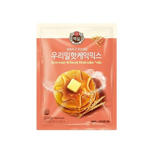 백설 우리밀 핫케익 믹스 500g, 2개