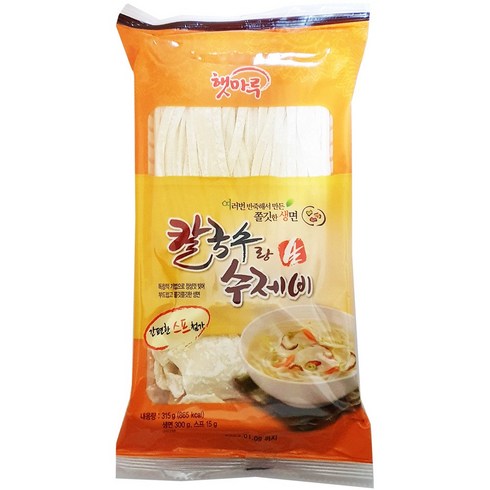 햇마루 간편한 생칼제비 315g 1BOX(12봉), 1박스