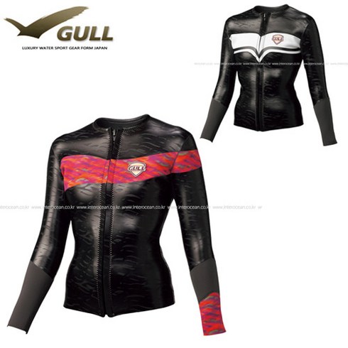 [GULL] 걸 스쿠버다이빙 2mm 스킨 터퍼 2 여성용 GW-6625, 사이즈:M / 컬러:블랙xEC핑크