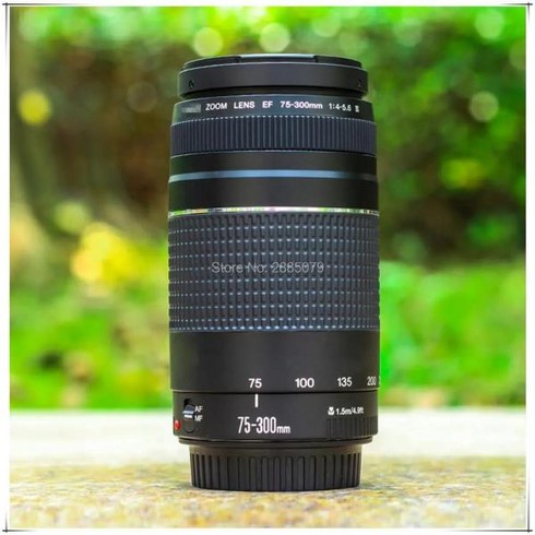 망원렌즈 Canon EF 75-300mm F/4-5.6 III 망원 Canon EOS 1300D 650D 700D 60D 70D 80D 6D 7D 5D2 5D3 T3i T5i, 01 캐논 ef-s, 01  ef-s