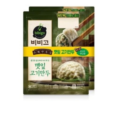 비비고 깻잎고기만두, 400g, 2개