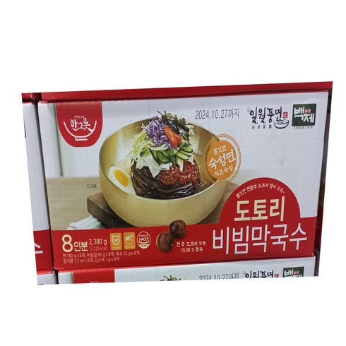 코스트코 일월풍면 도토리 비빔막국수 297.5G X 8 / 도토리함유 저온숙성면, 8개