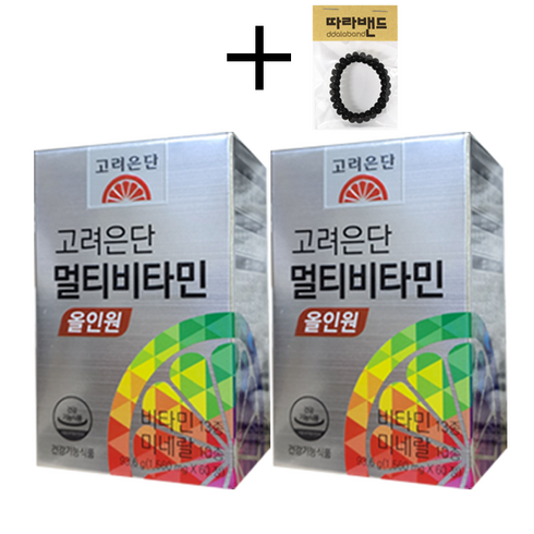 고려은단 멀티비타민 올인원 60정 + 따라밴드 증정, 2개