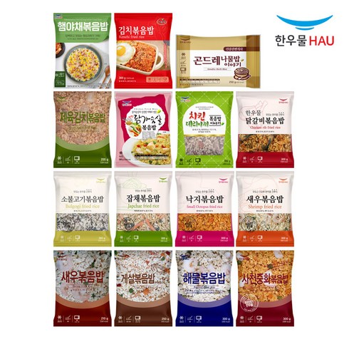 한우물볶음밥 - 한우물 볶음밥 15종 1세트, 4.16kg