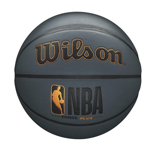 WILSON NBA Forge 시리즈 실내/실외 농구공 - 포지 플러스 다크 그레이 사이즈 12.7-69.9cm(5-27.5인치), Forge Plus