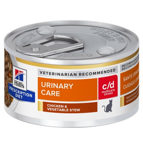 힐스카겔약국 - )당일발송( 힐스 캣 cd c/d stress 캔 82g 고양이 결석 비뇨기 스트레스 urinary care multicare stress chicken vege, 12개