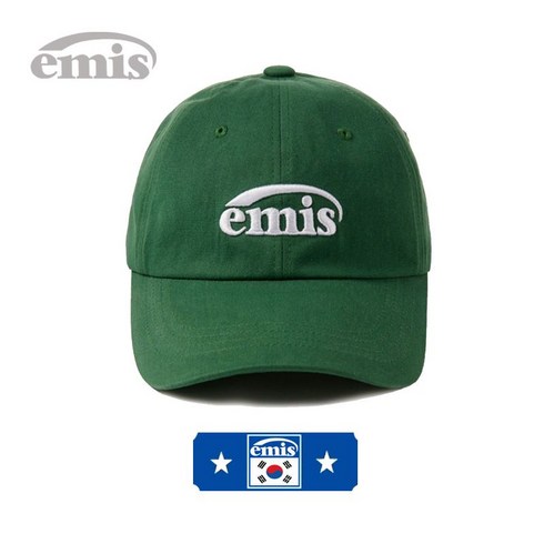 EMIS 이미스 24SS 뉴로고 와펜 볼캡 모자(그린/네이비/브라운/블루/베이지/블랙)