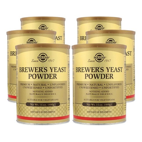 [6개 SET] 솔가 맥주효모 파우더 400g (분말) Solgar Brewers Yeast Powder, 6개