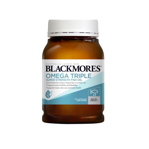 블랙모어스 오메가 트리플 피쉬오일 150정 영양제 Blackmores Omega, 1개