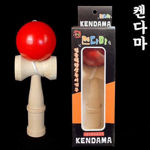 켄다마 일본 전통놀이 원목 장난감 죽방울 감각발달완구 교육교구 캔다마 문화체험 빨강색