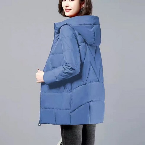 2023년 가성비 최고 여성경량점퍼 - 여성 경량패딩 점퍼 루즈핏 숏패딩 아우터 겨울 빅사이즈 40 50대