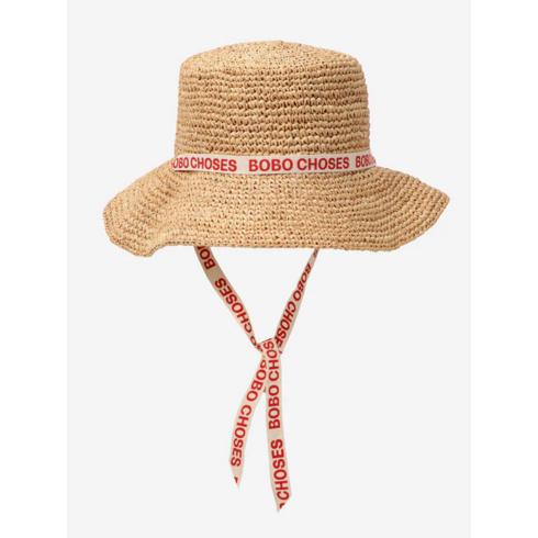 [BOBO CHOSES] 보보쇼즈 24SS 키즈 라피아 모자 raffia hat 124AI030