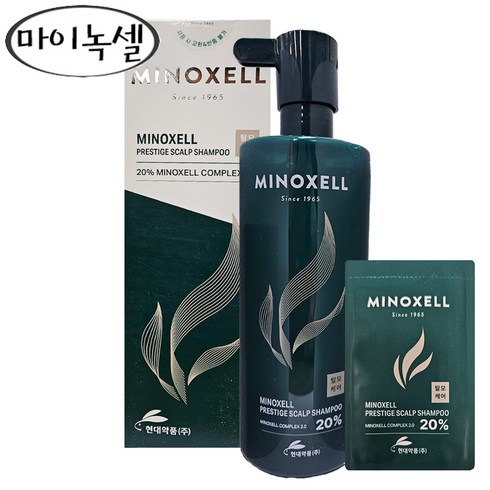 24년 최신상 현대약품 마이녹셀 프레스티지 탈모샴푸 480ml 1통+6ml 1개