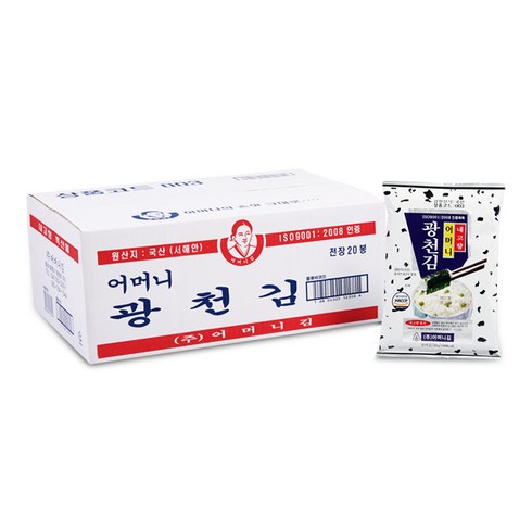 [광천어머니김 본사 발송] 전장김, 20개, 30g