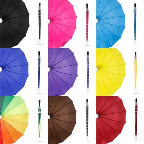 물받이가 달린 장우산 캡커버 11color 빗물받이 물막이 16살대 답례품