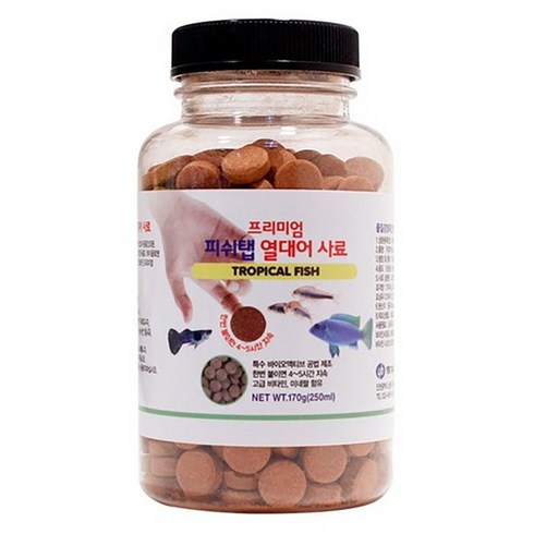 노보탭 - YB 프리미엄 피쉬탭 열대어 사료 250ml 170g 수족관벽면사료 코리도라스먹이 JBL노보탭 붙이는먹이 한라펫 구피먹이 노보탭 관상어용품 한강수족관, 1