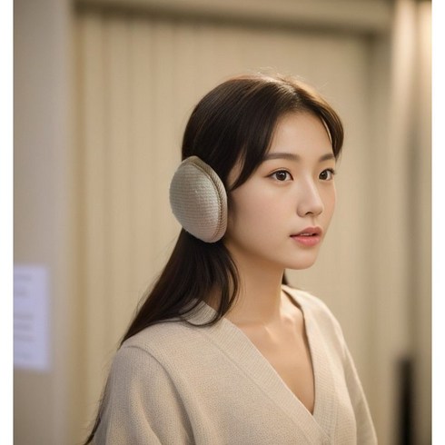 2023년 가성비 최고 달리기귀도리 - 로라온 스타일리시 접이식 따듯한 귀마개 골프 등산 겨울 귀도리 이어워머, 타입B. 베이지, 1개