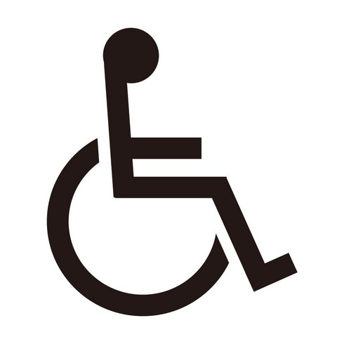 장애인 가족배려 주차장 마크 도안 스티커 주차구역 마킹 시트지 소형 대형, 장애인-소형